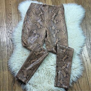 Zara Faux Fur Lined pants with Brown Accents
